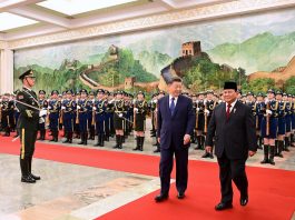 Presiden Prabowo Subianto Disambut dalam Upacara Kenegaraan oleh Presiden Xi Jinping di Beijing. Foto: Setneg.go.id